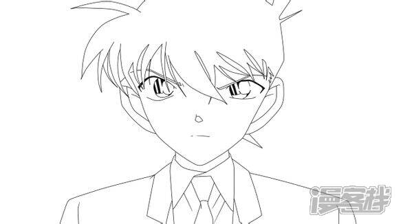 柯南手描线稿漫画 第12描 - 漫客栈
