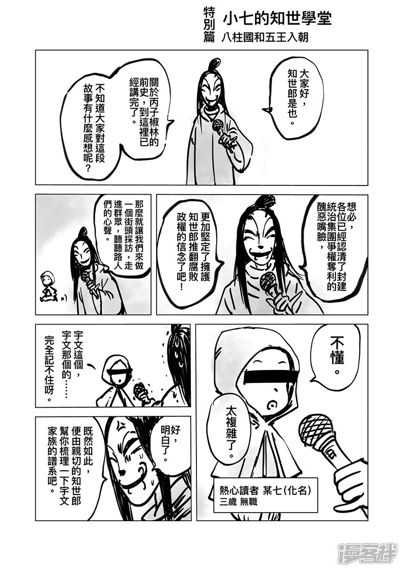 【镖人】漫画-（番外8 小七的知世学堂 小七的知世学堂 八柱国和五王入朝）章节漫画下拉式图片-第1张图片