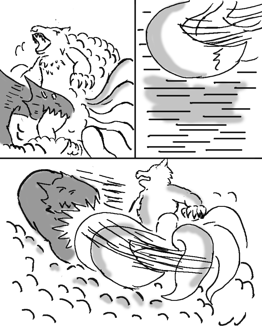 奇特的超能肌肉 - 怪兽星探索 九尾对大狗 - 第6页