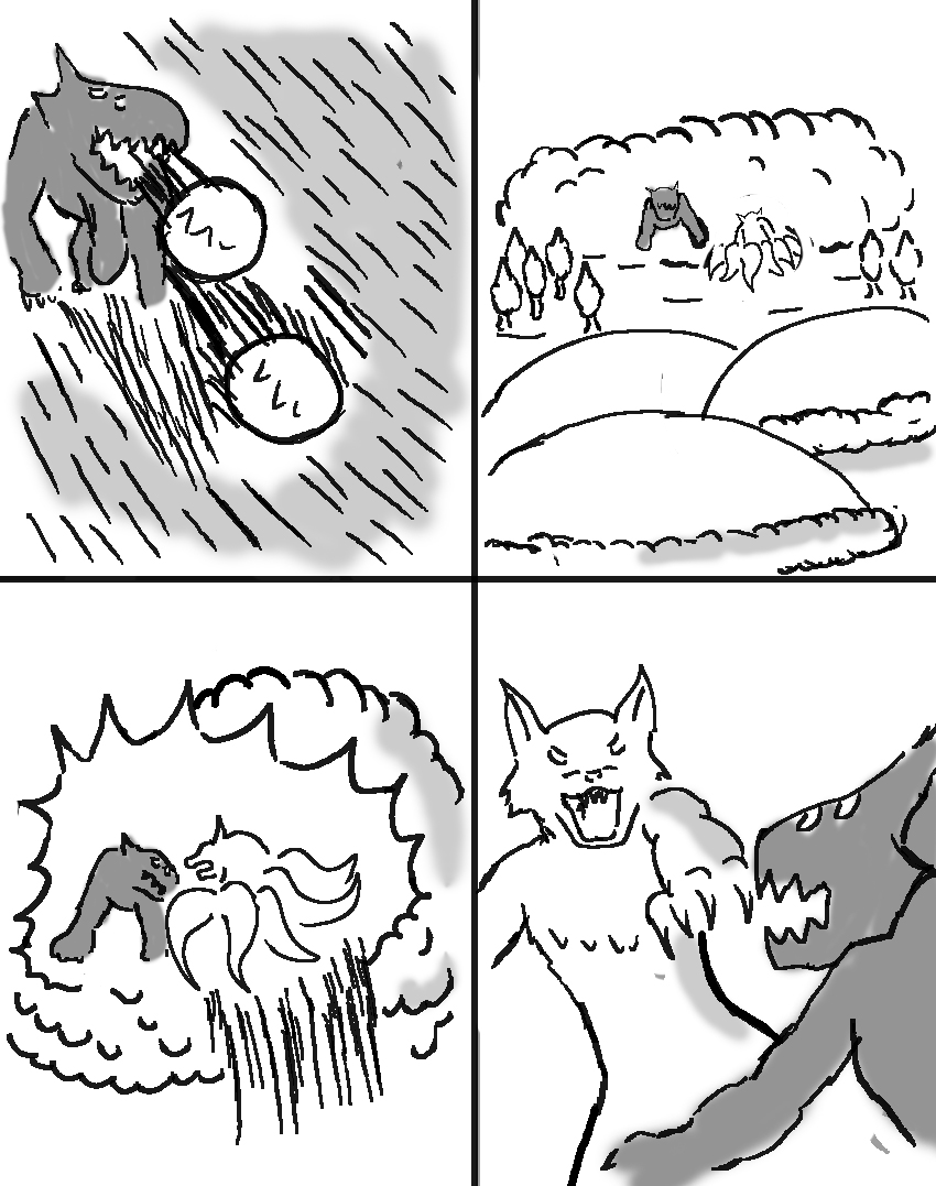 奇特的超能肌肉 - 怪兽星探索 九尾对大狗 - 第10页